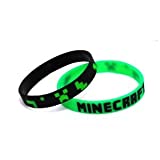 Minecraft マインクラフト Creeper クリ―パー シリコンバンド ブレスレット 緑 & 黒 2個セット
