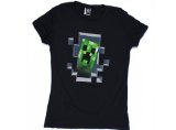 MINECRAFT(マインクラフト) クリーパー・インサイド Tシャツ レディース (M, ブラック)