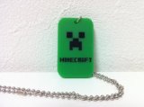 Minecraftマインクラフト Creeper ドッグタグネックレス／グリーン