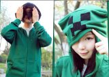 即納　超萌えコスプレ衣装♪Minecraft（マインクラフト）クリーパー(Creeper)バーカー Ｍサイズ  コスチューム、コスプレ
